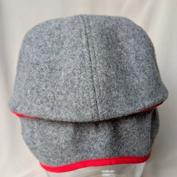 Rare CANADA GOOSE Wool Winter Baseball Cap with Ear Flaps Gray - Picture 3 of 8